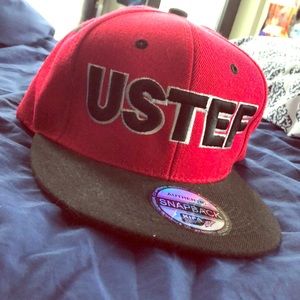 Red and black snap back